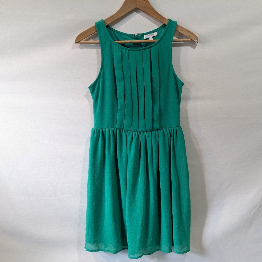 Retro Delia's Kelly Emerald Green Twee Style Mini Dress Size Juniors 3